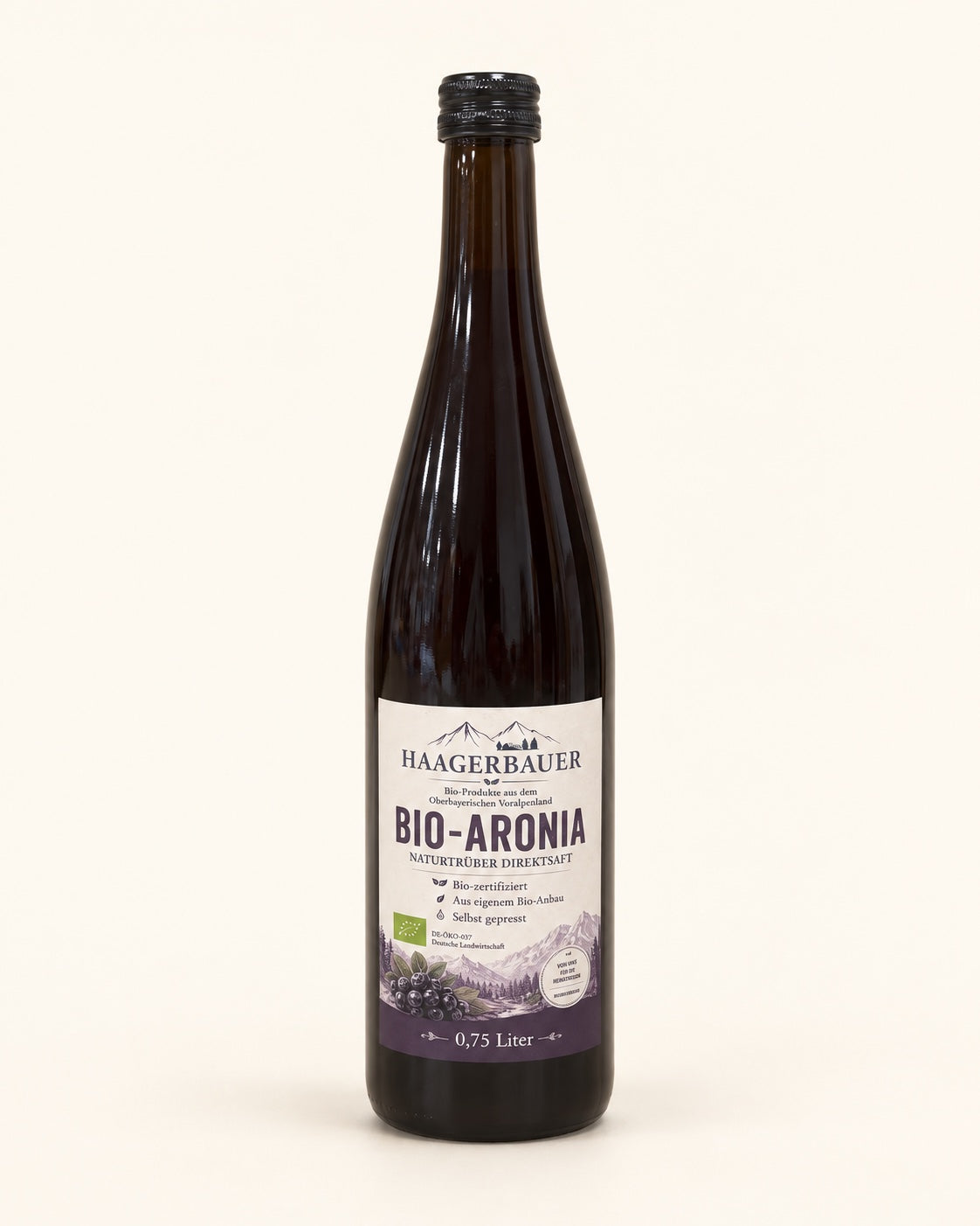 Bio-Aronia Direktsaft 0,75 l Flasche